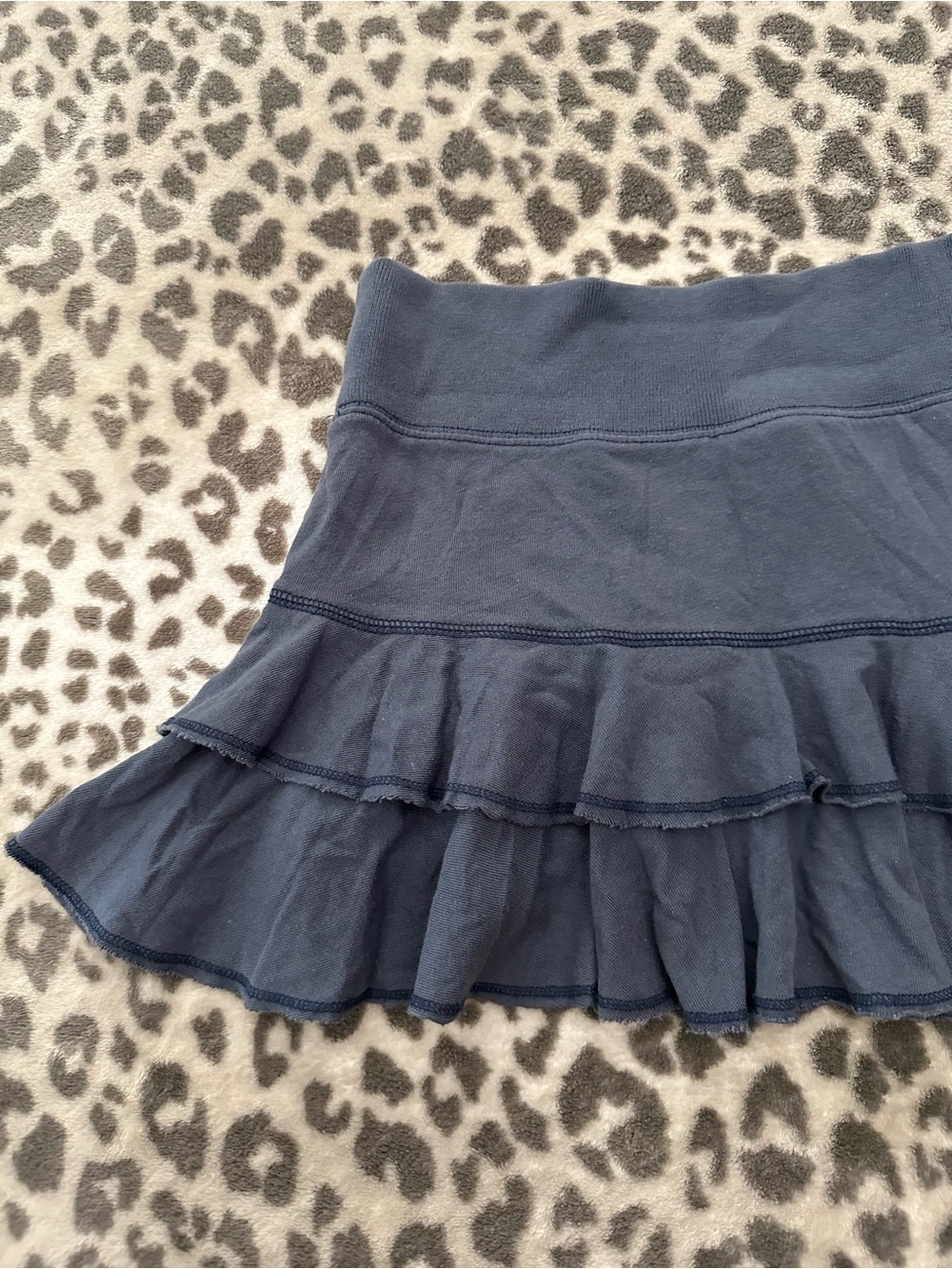 Abercrombie & Fitch Y2K Varsity Prep Tiered Mini Skirt Blue Size Small - Picture 14 of 17